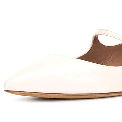 XYD Women Pointed Closed Toe Buckle Strap Flats Slip On Fashion Party Dress Ballet Shoes3