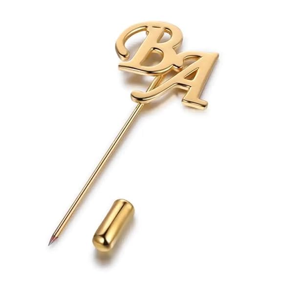 Personalised First Letter Name Keel Brooch Pin for Men & Women | Customised Initial Lapel Pin | Engraved Name Plate Wedding Jewellery | Trending Personalized Jewelry Gift | Custom Name Brooch for Groom, Bride & Office Wear | Stylish Enamel Name Accessory-image-7
