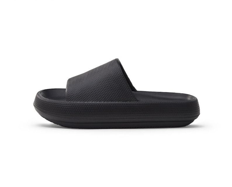 PRISSA SHOES | Black Shower Slide Bathroom Sandals | Cloud Slippers for Women and Men | Black Slide Sandals for Bathroom | Women's Black Pool Flip Flops | Non-slip Black Pool Slippers | Black Slide Shoes for Women3