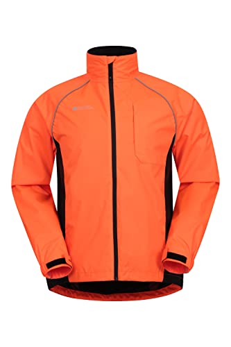 Mountain Warehouse Adrenaline Iso-Viz Veste Sportive pour Homme - Veste Réfléchissante, Respirante, Visible Et Étanche - Idéale pour Le Running Ou Le Cyclisme Orange 3XL Cover