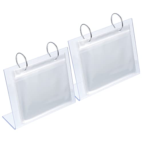 ERINGOGO Compact 2pcs Acrylic Photo Album Landscape Photo Frame Double-sided Desktop Display Home Decor