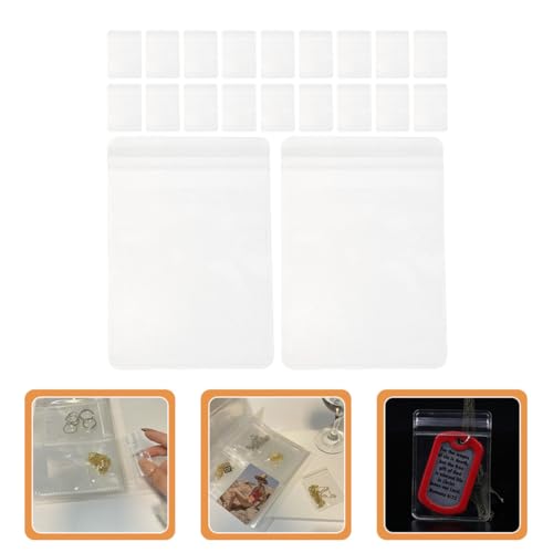 100 Bolsas transparentes para joyería con cierre hermético reutilizable 8