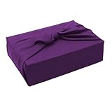 風呂敷 大判 無地 ふろしき 90cm シンプル おしゃれ 二四巾 furoshiki 慶弔 結婚式 ギフト 一升瓶 エコバッグ お稽古バッグ 寺 神社 フォーマル カジュアル 通年用 女性 男性 (紫, 90㎝)
