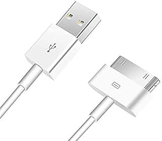 5 Pack of White 30-Pin USB Data Sync Charging Cable Charger Lead 1 Metre Extra Long for Apple iPhone 4 4S 3G 3GS Apple iPad 1st 2nd 3rd Gen iPod 5th Gen Classic Nano 1st 2nd 3rd 4th 5th 6th Gen Touch