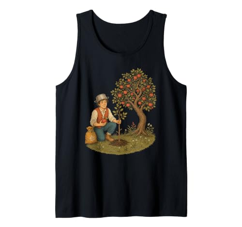 Apple Tree Farmer Planting Orchard Fruit Harvest Sleeveless Tank Top