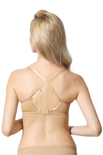Image of Van Heusen Women's Everyday Cotton Bra|Medium Coverage|Non Padded|Non Wired|Seamless Moulded Cups|Anti Bacterial Tech| Keeps you Fresh|Sweat Absorbent|No Slip Soft Straps|Detachable Straps|Style 11001
