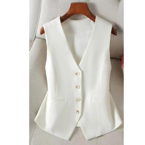 Chaleco tipo blazer con botones corte entallado mujer formal 2