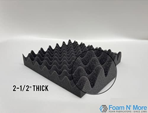Convoluted Charcoal Egg Crate Acoustic Soundproofing Foam panels (2) 82
