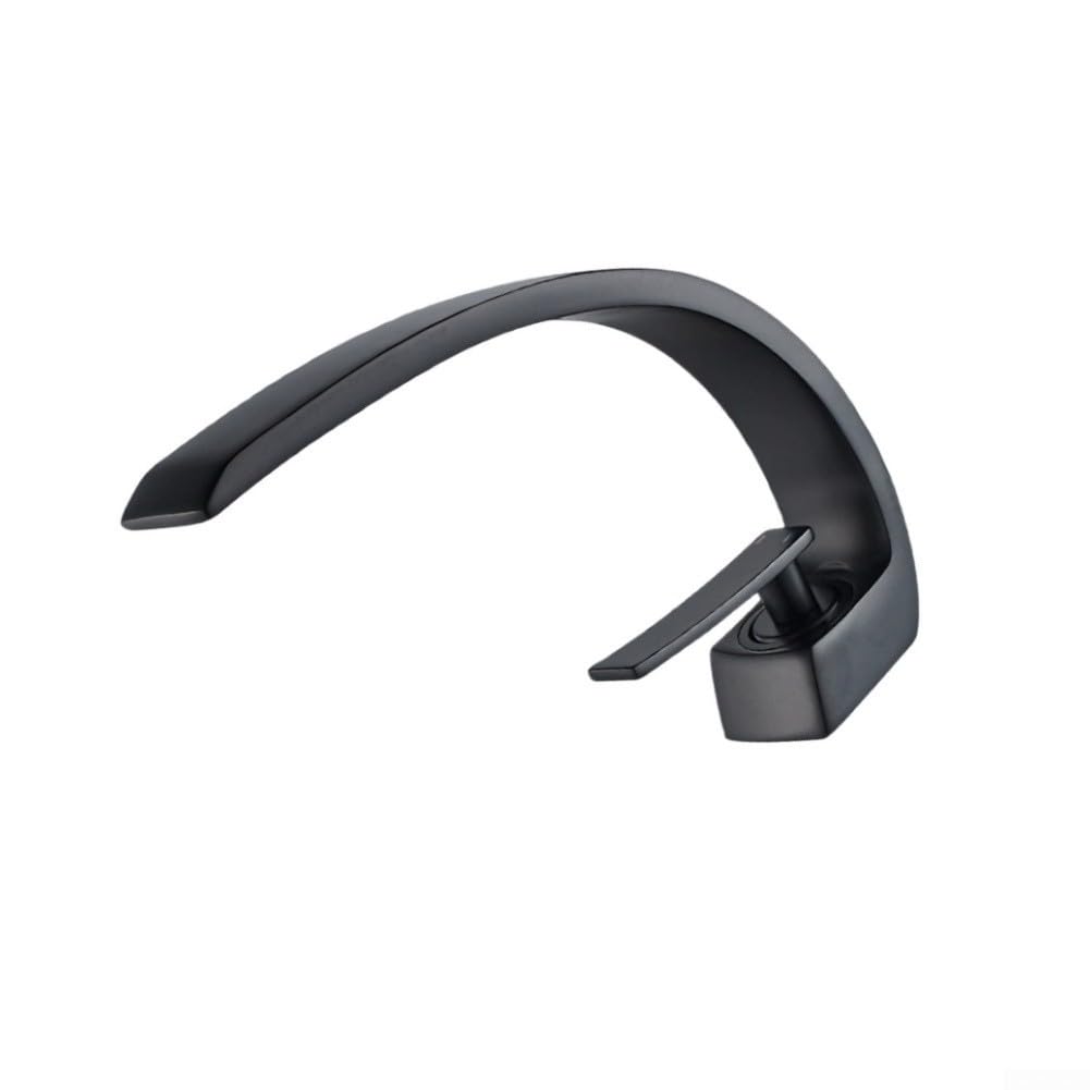 Mezclador monomando de lavabo para grifo de 60 cm, manguera incluida, palanca única (negro)