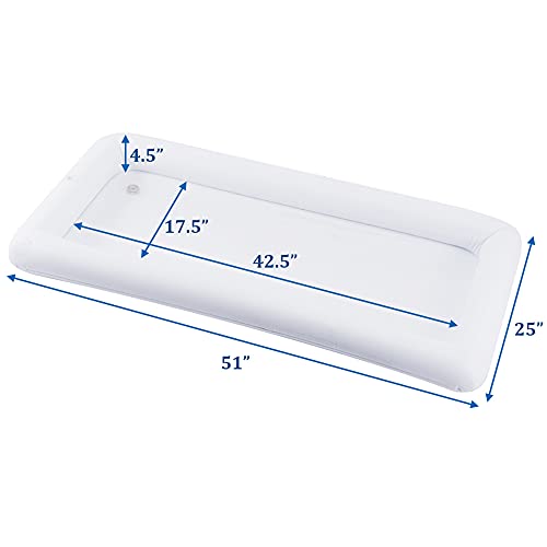DR.DUDU Inflatable Serving Bar, 3 Pack Ice Serving Buffet Salad Cooler Food Drink Containers with Drain Plug, BBQ Picnic Pool Party Supplies Inflatable Cooler