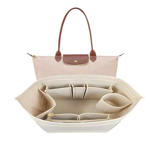 Organizador organizador para campeão longo Le Pliage, bolsa organizadora LongChamp para mulheres, bolsa grande, 026cáqui-G