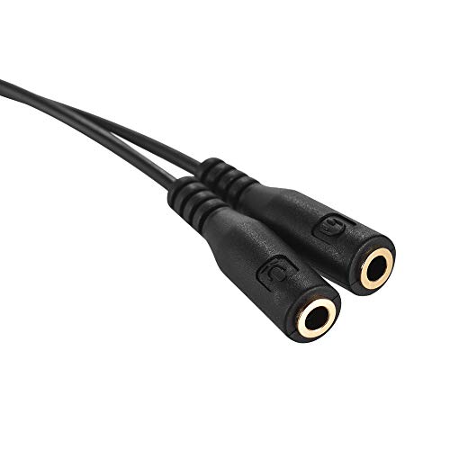 Docooler 3.5Mm Adaptador De Microfone Cabo De Áudio Estéreo Microfone Conversor De Cabo De Dois Três