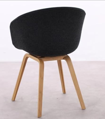 Image of Set of 2 Modern, Designer Chair for Home, Cafe, Hotel & Office (Black Full Fabric)