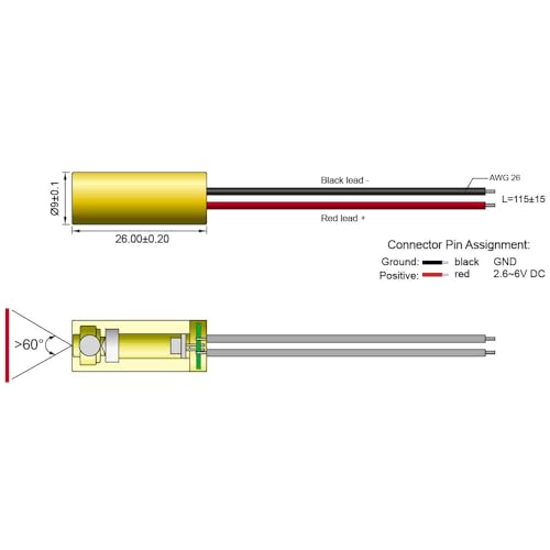 Quarton Laser Module VLM-650-28 LPT Red Laser Line Generator (ECONOMICAL LINE LASER)