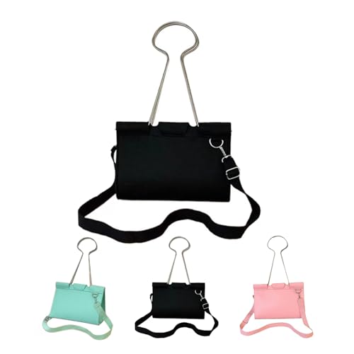 Bolso Tote de Fieltro con Forma de Clip para Mujer miniatura 1