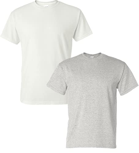 T-shirt G800 blanc cendre taille M : vêtement uni respirant 158g