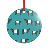 Points forts de l'impression double face : l'ornement en acrylique double face imprimé vache Galloway présente des impressions vives des deux côtés. Le revêtement UV résiste à la décoloration, gardant les motifs lumineux même sous les lumières du sapin de Noël.