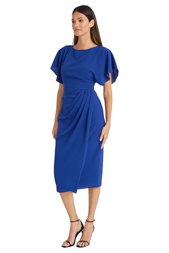 Image of Maggy London Women's Dresses Boat Neck Flutter Sleeve Dress Occasion Event Guest of