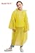 KASU Emergency Rain Poncho for Kids, Disposable Hood Poncho for Boys/Girls, 4 Colors - Red, Blue, Green, Yellow