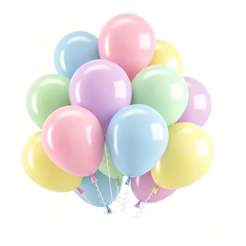 Luftballons Pastell 100 Stück Luftballons Pastellfarben Helium Ballons Geburtstag mit bunte luftballon Rosa Grün Blau und für Geburtstag Hochzeit Verlobung Gender Reveal Baby Shower 12 Zoll