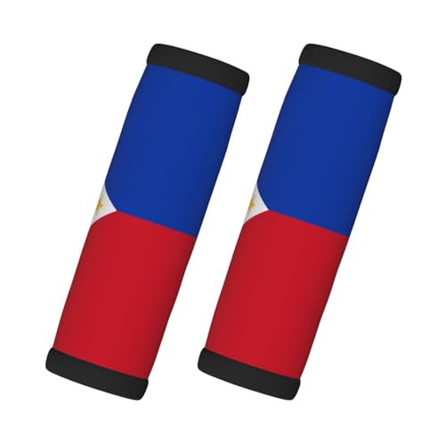 2 Pcs Luggage Handle Wraps, Philippine Flag Print Grip Handle Cover/Travel Bag Identifier for Suitcase Accessories