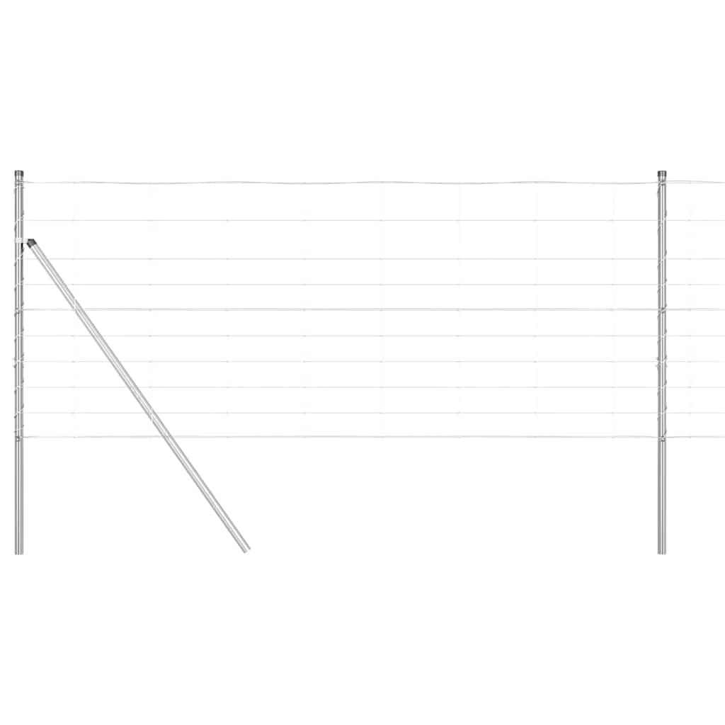 Galvanised Steel Fence Post 250 x 10 cm Heavy Duty Garden Boundary Corrosion Resistant Outdoor Perimeter Post for Terrace Secure Fencing Panel Support 26 Pack