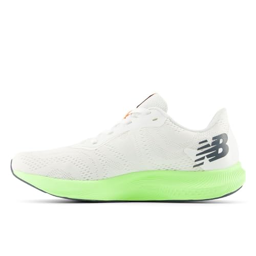 New Balance New Balance Women's DynaSoft Pro Run V2 Running Shoe, White/Bleached Lime Glo/Graphite, 6 M