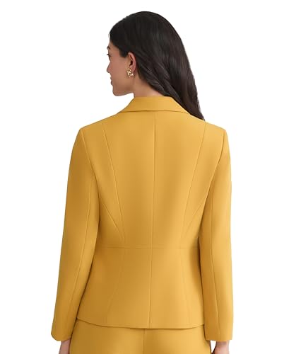 Kasper Women's Stretch Crepe One Button Seamed Jacket3