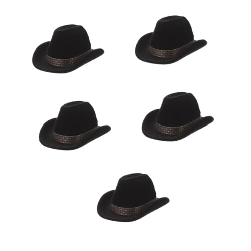NOLITOY 5pcs Box Cowboy Hat Jewelry Box Small Organizer for Earrings Ring Storage Cowboy Hat Valentine