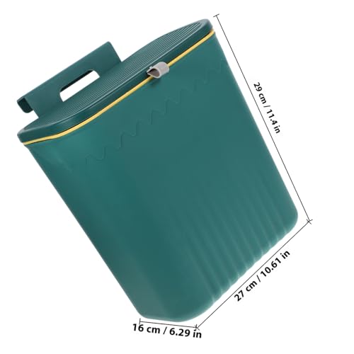 Caneca de basura para cocina con tapa y colgante verde miniatura 2