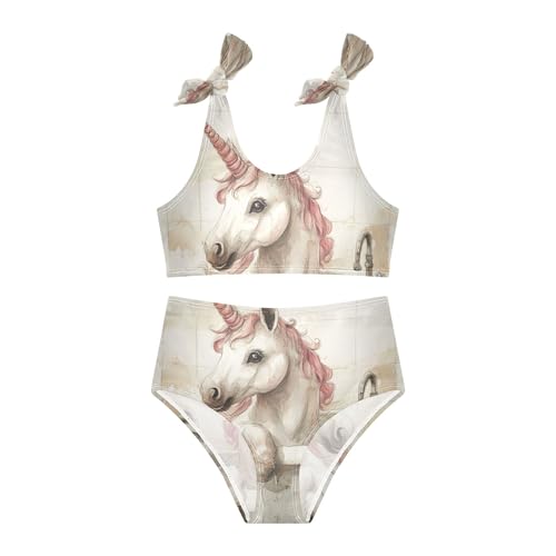 Unicorn in Tub Paint Girls Bikini Sets 2 Piece Swimsuits Bathing Suit Swimwear3