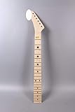 New Yinfente 22 trastes de guitarra eléctrica bajo cuello 42 mm de ancho de tuerca, 56 mm de ancho del talón, diapasón de madera de arce incrustaciones de vid