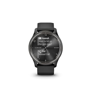 Garmin vívomove Trend, 40mm Stylish Hybrid Smartwatch with Health and Fitness functions, Dynamic Watch Hands, Touchscreen Display and up to 5 days battery life, Black