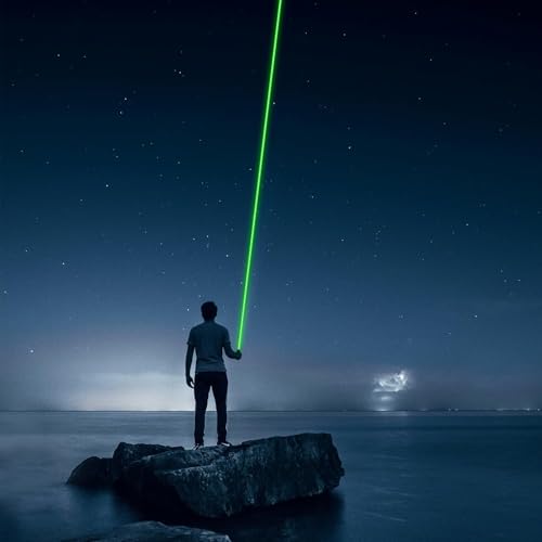 Image of COOLCOLD Laser Light Powerful | Rechargeable Green Laser Pointer | 10000m Long Range, Adjustable Mode Lazer Light | Handheld Lesar Pen, Suitable for Camping, Teaching, Hiking and Construction Sites