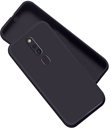 Image of A rtistque Back Cover Case for Oppo F11 Pro with Camera Protection | Shockproof TPU | Stylish Protective Design | Slim Fit | Ultra Matte | Oppo F11 Pro Back Cover - Black