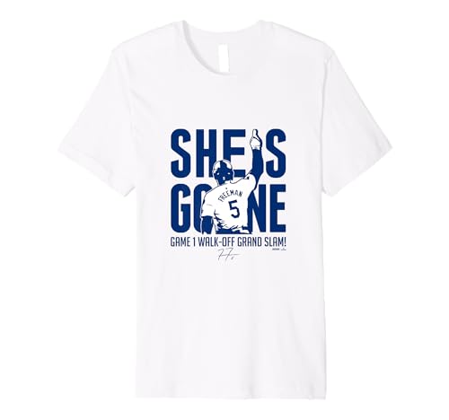 Freddie Freeman She Is Gone Walk-Off Grand Slam MLB Players Premium T-Shirt
