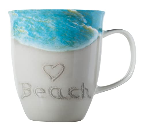 Taza de cerámica Cape Shore 15 oz con diseño de playa