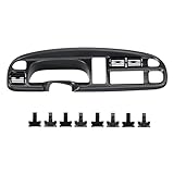 ECOTRIC Dash Board Bezel Compatible with 1998-2002 Dodge Ram 1500 2500 3500 Instrument Panel Cover w/Vents - Clips Included