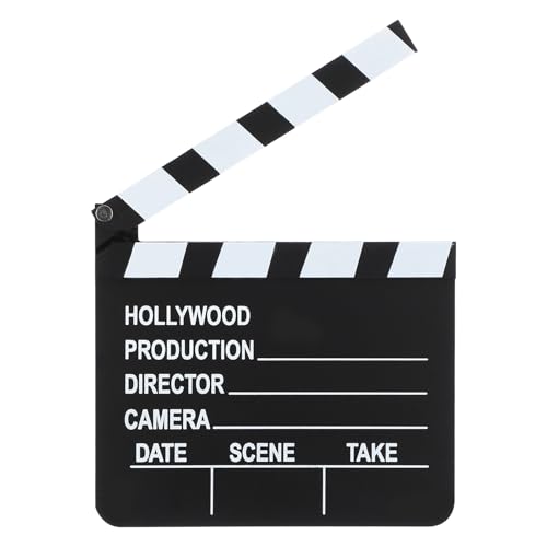 Pizarra de filmación negra PATIKIL accesorios de escena y decoración de teatro de madera