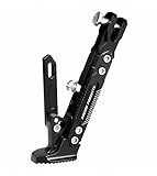 Soporte lateral de aluminio ajustable para motocicleta, universal, color negro