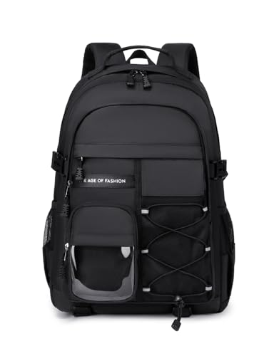 Lmwzh mochila escolar adolescente mochilas niños escolares Adecuado para escuelas primarias, secundarias, preparatorias, niños y niñas mochilapara computadora(negro)