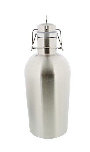 Beer Growler - 2 liter, 67 ounces - Double Wall Stainless Steel
