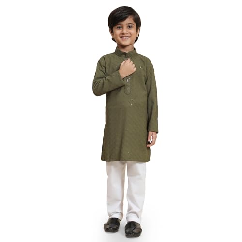 Image of Pro-Ethic Style Developer Boys Cotton Kurta Pajama For Kid's Ethnic Wear | Cotton Kurta Pajama (S-227)