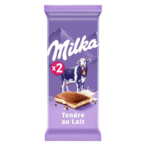 Milka - Tablettes Chocolat au Lait Cœur Fondant - 2x100g