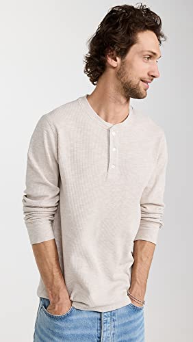 Vince Men's Sun Faded Thermal Long Sleeve Henley2
