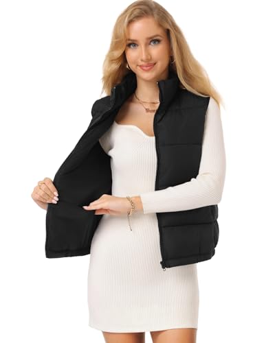 Women's Puffer Vest - Lightweight, Water Repellent, 4 Pockets, for Fall & Winter3