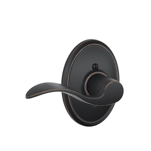 Image of SCHLAGE Accent Lever with Wakefield Trim Non-Turning Lock in Aged Bronze - Left Handed - F170 ACC 716 WKFLH