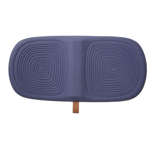 Image of Ergonomic Wooden Balance Board, Anti-Fatigue Wobble Board, Anti-Slip Balance Board with PU Cushioned Top, Standing Desk Mats, Rocker Board, Office Accessories, Blue