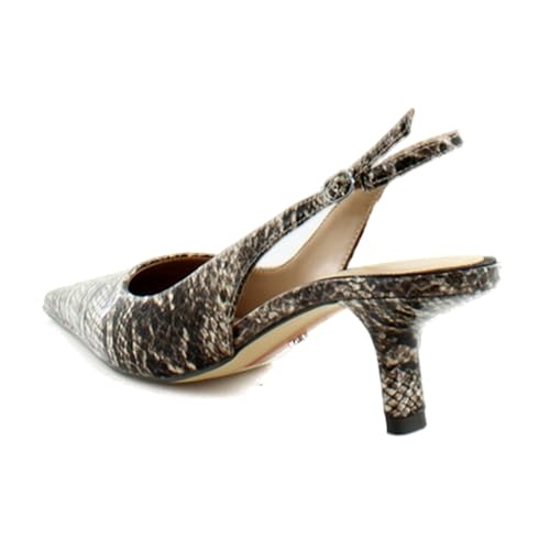 Sam Edelman Bianka Slingback Women's Heels Mocha Taupe Python Print Size 8 M3