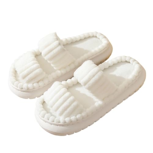 Minimalist Fluffy Slippers, Soft Comfort Warm Open Toe Bedroom Sandals for Gifts, Bedroom Slippers for Fall & Winter for Women 2025 Men Plus Size Slides